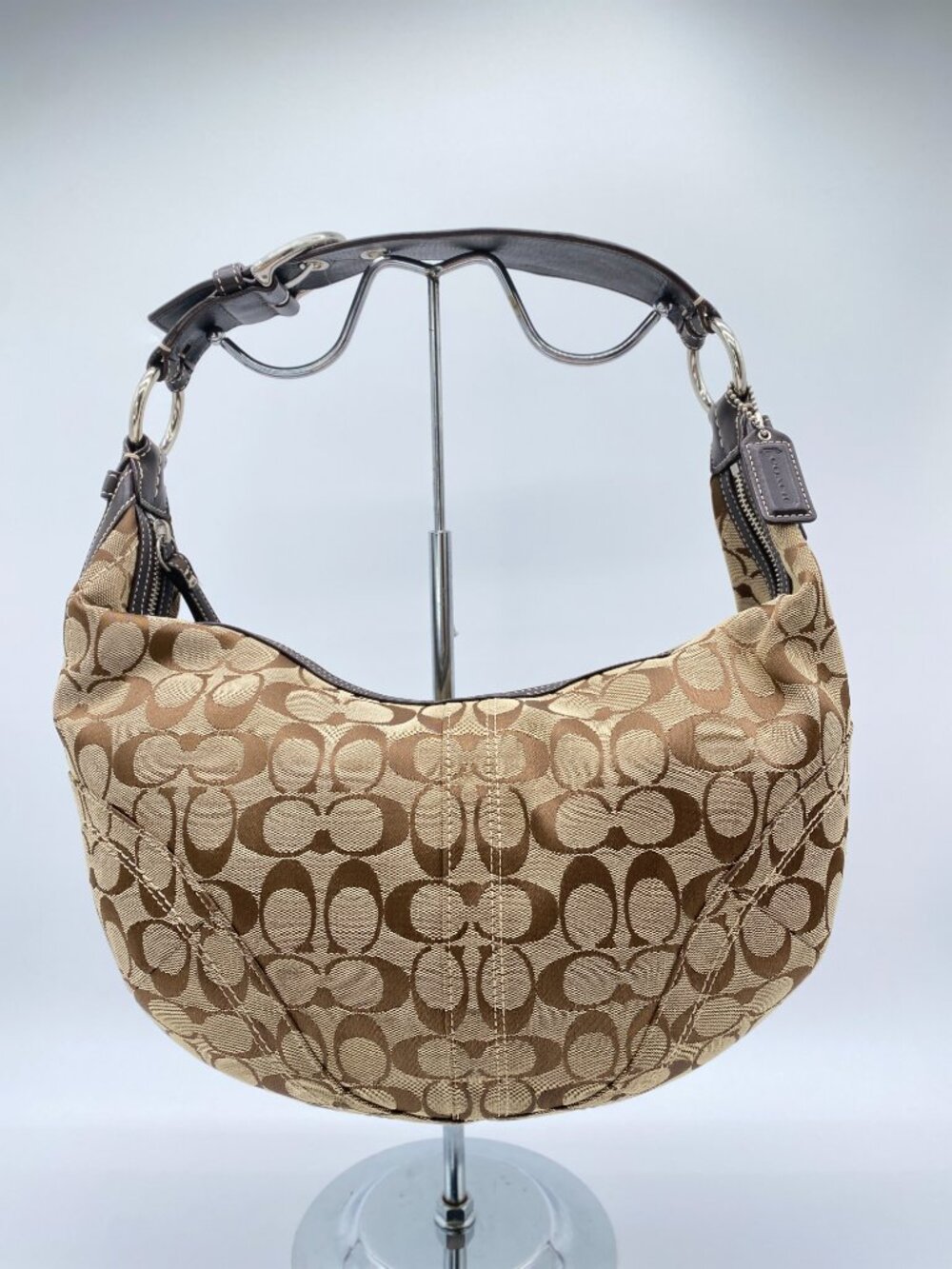 Coach Vintage Soho Signature Large Hobo 10075 Y2K Brown π€ Paris - Picture 4 of 16